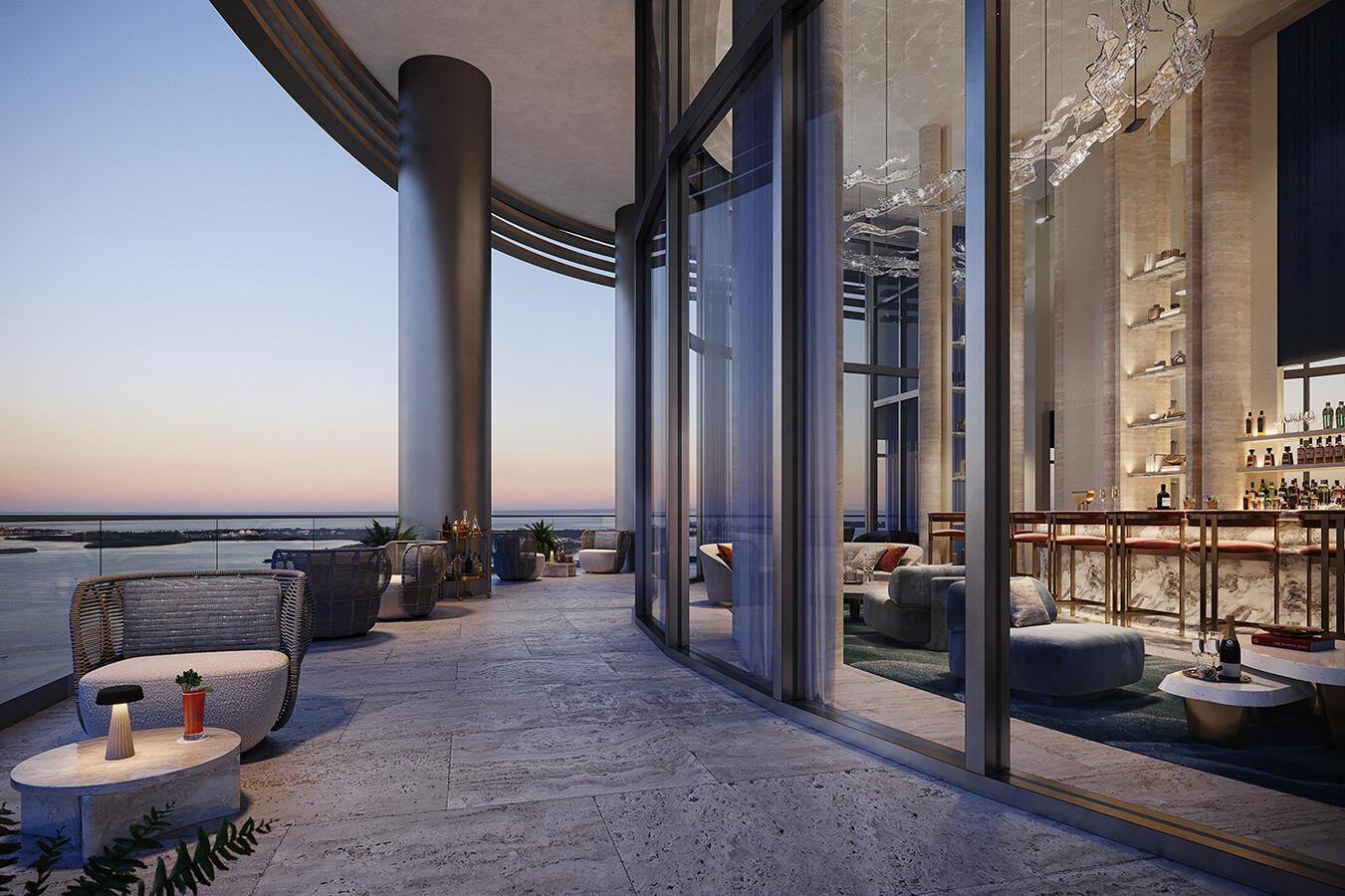 Balcón en biblioteca